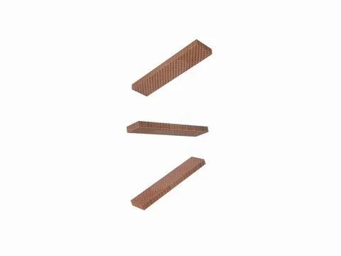 3D floating chocolate wafer design Stock Illustration