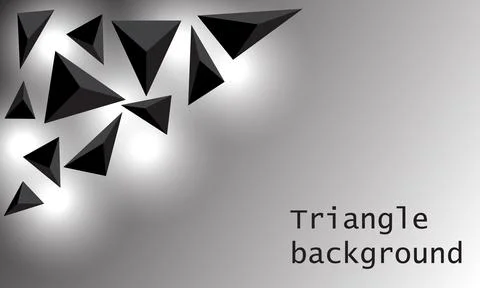 3d floating triangles. Design for banner, landing page, flyer, poster, deskt Stock Illustration