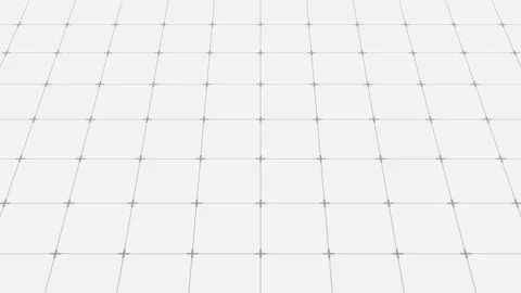 3D floor gray grid line animation with perspective smooth lines motion. Stock Footage 340912519