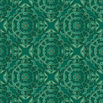 3d floral Damask seamless pattern. Arabesque ornamental vector background. Gr 스톡 일러스트