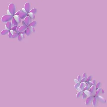 3d floral frame or border illustration for your advertisement layout with pin Stock Illustration