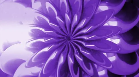 3d floral pattern changing shape. Motion. Psychedelic 3d flower changes shape of Illustrazione stock