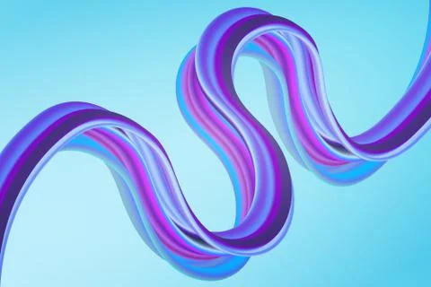 3D Flow Dynamic Curved Wave. Illustrazione stock