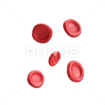3d flow red blood cells iron platelets erythrocyte anemia. Realistic ...