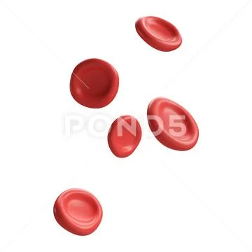 3d flow red blood cells iron platelets erythrocyte anemia. Realistic ...