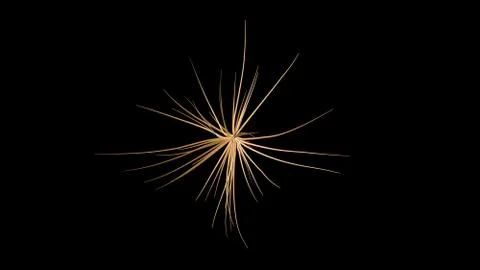 3d flower form with graceful waving tendrils. Thin density. Wide view.3d render Stockillustratie