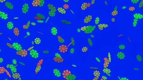 3D flower particles background Stock Footage 270071525