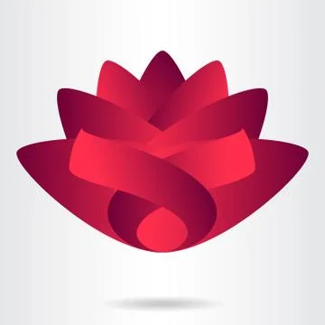 3D flower shape. Stock Illustration