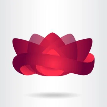 3D flower shape. Illustrazione stock