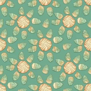 3d flower shaped seamless pattern design Stock Illustration