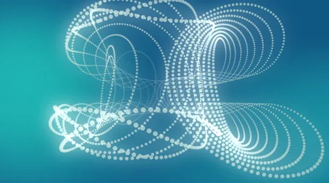 3D Flowing white and blue particle vector lines, abstract motion background. Stock Footage 61155951