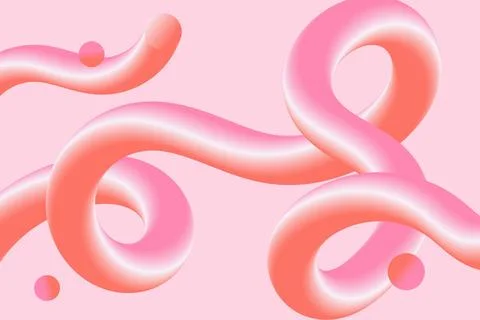 3D Fluid Abstarct Shape Background 库存插图
