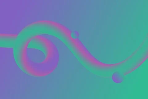 3D Fluid Abstarct Shape Background 스톡 일러스트