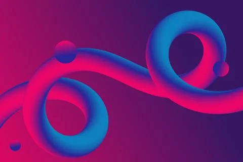 3D Fluid Abstarct Shape Background 스톡 일러스트