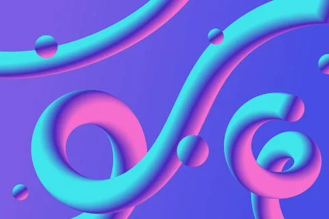 3D Fluid Abstract Shape Background 스톡 일러스트