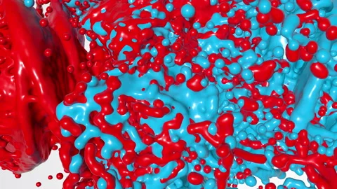 3d fluid animation on white background Vídeo Stock 142211420