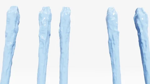 3D fluid flows on a white background Stockbeeldmateriaal 108711751