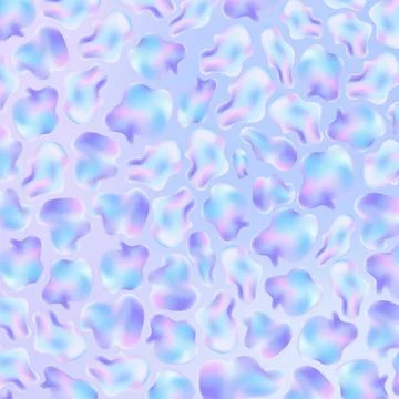 3D fluid or liquid flowing shape design element holographic pattern backgroun Stock Illustration