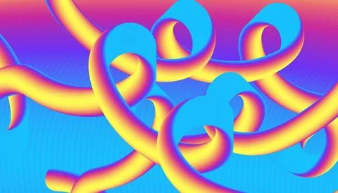 3d fluid wave background looping smooth white soft pink gradients Stock Illustration