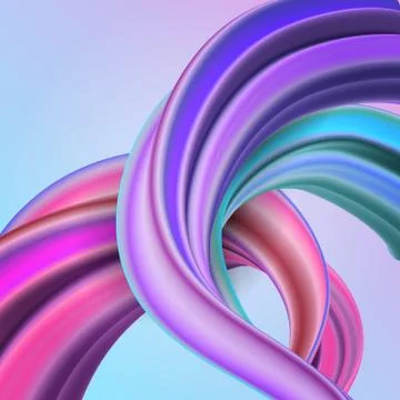 3D Fluide Curved Wave. Illustrazione stock