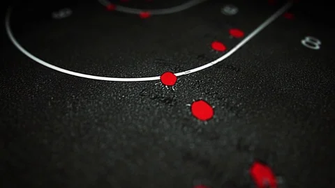 3D fly in on a target showing bullet holes Stock Footage 83004247