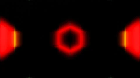 3d fly through geometry tunnel with neon glow 3d objects, sci fi glow pattern Stock Footage 208101959