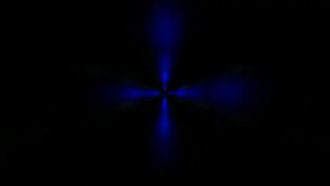 3d fly through geometry tunnel with neon glow 3d objects, sci fi glow pattern Stock Footage 208102014
