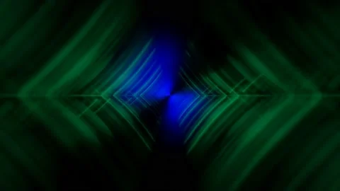 3d fly through geometry tunnel with neon glow 3d objects, sci fi glow pattern Stock Footage 216937561