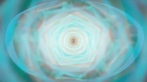 3d fly through geometry tunnel with neon glow 3d objects, sci fi glow pattern Stock Footage 216941113