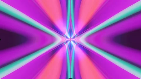 3d fly through geometry tunnel with neon glow 3d objects, sci fi glow pattern Stock Footage 216941430