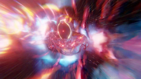 3D Flying Alien in Space 4K Stock Footage 279093022