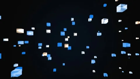 3D flying cube Stock Footage 301294947