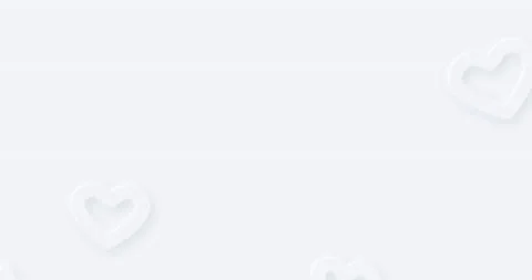 3d flying hearts on white background. Happy valentine's day banner. Stock Footage 147382549