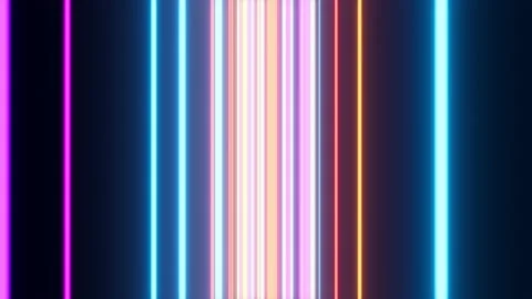 3d flying through the abstract energy neon lines and vertical laser streaks Stock Footage 169364732