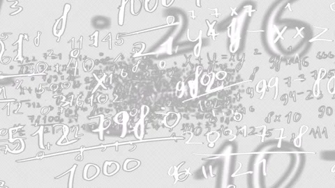 3D flying through numbers and figures  Stock Footage 240958379