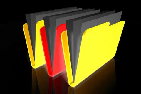 3D folder concept 스톡 일러스트