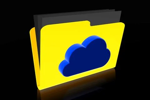 3D folder concept Stock Illustration