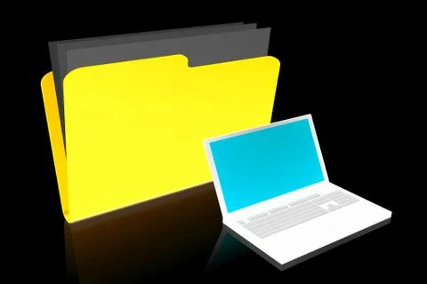 3D folder concept 스톡 일러스트