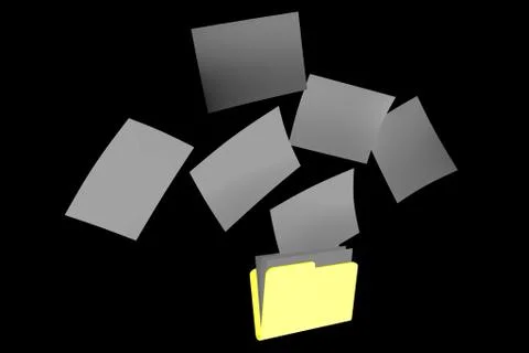 3D folder concept 스톡 일러스트