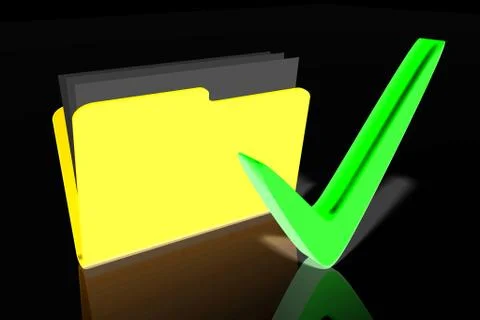 3D folder concept Stock Illustration