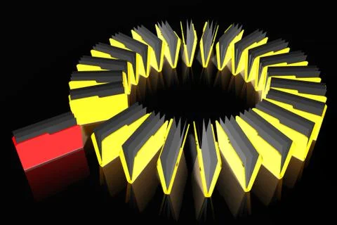 3D folder concept Stock Illustration