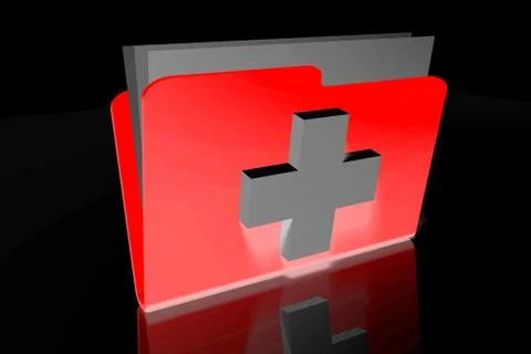 3D folder concept Stock Illustration