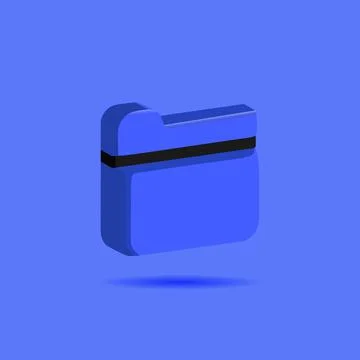 3d folder design vector isolated Stock Illustration