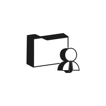 3d folder of employee documents icon. Detailed icon of head hunting and employee Illustrazione stock