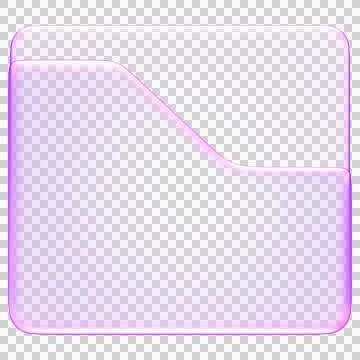 3D folder icon in glass style purple tone, representing file storage, organ.. Stock Illustration