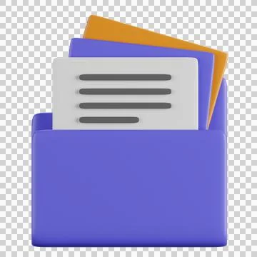 3d Folder Icon Stock Illustration