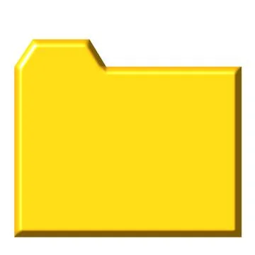 3D Folder Stock Illustration