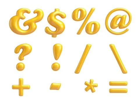 3d font creative. abc collection. isolated symbols. Stock-Illustration