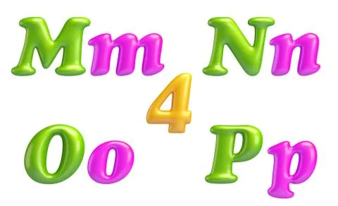 3d font creative. abc collection. isolated. alphabet type letters with numbers Illustrazione stock