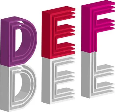 3d font Stock Illustration